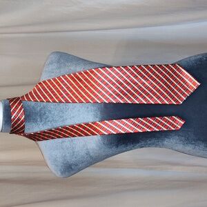 Jatala Red Yellow Blue-Black Lattice Pattern Men's Tie